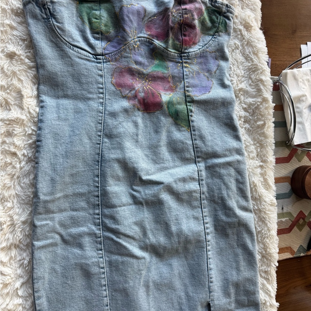 Floral Denim Dress